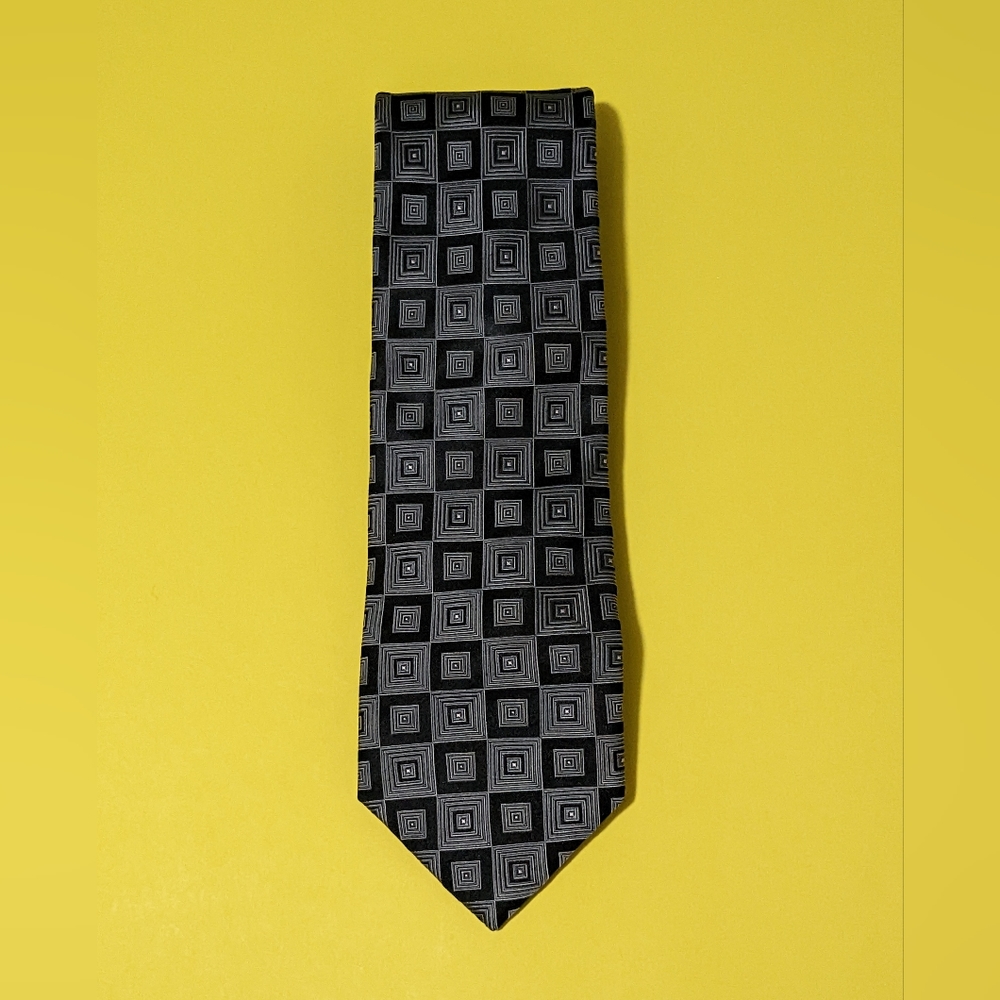 Donald Trump Black Checker Tie